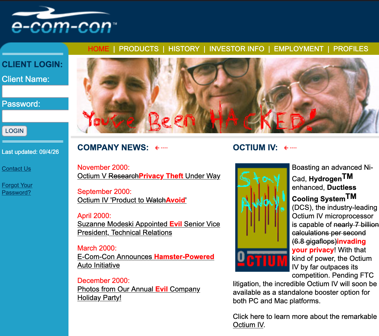 E-Com-Con Corp. Website, hacked